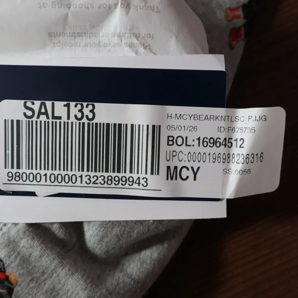 Polo Ralph Lauren Pajama Set Mens Large Blue Grey Polo Bear Winter $99 NWT